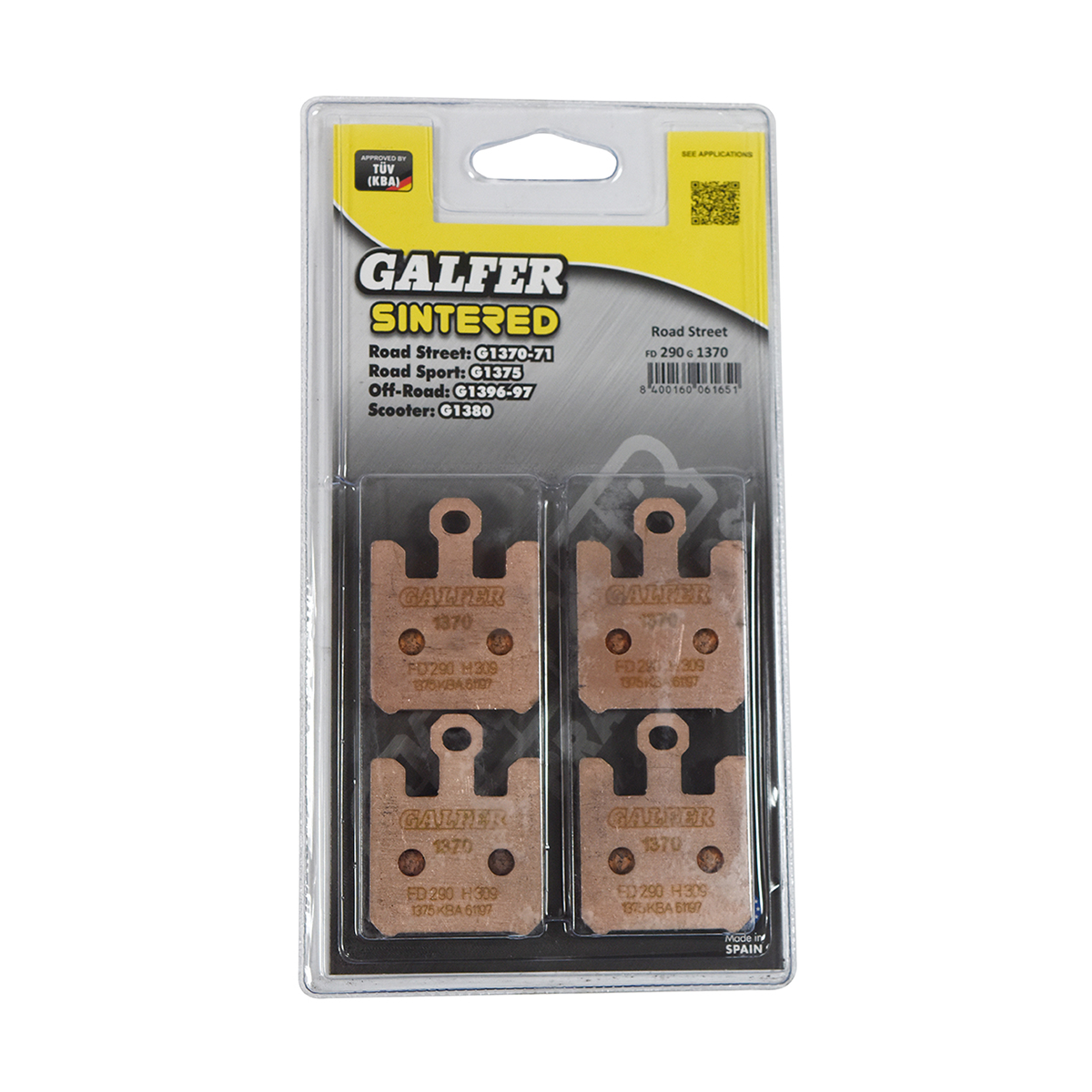 Galfer Brake Pad FD290, part number FD290G1370