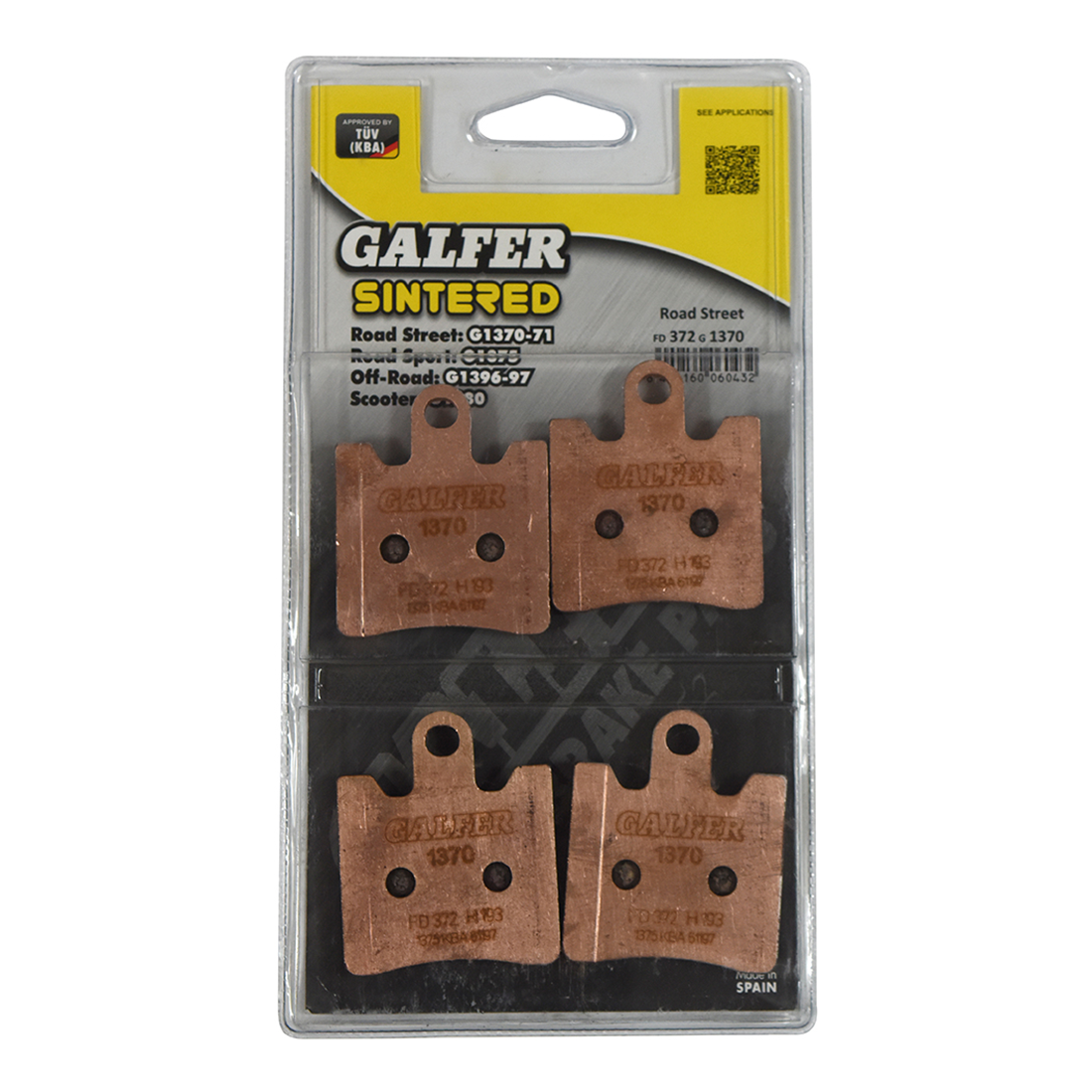 Galfer Brake Pad FD372, part number FD372G1370