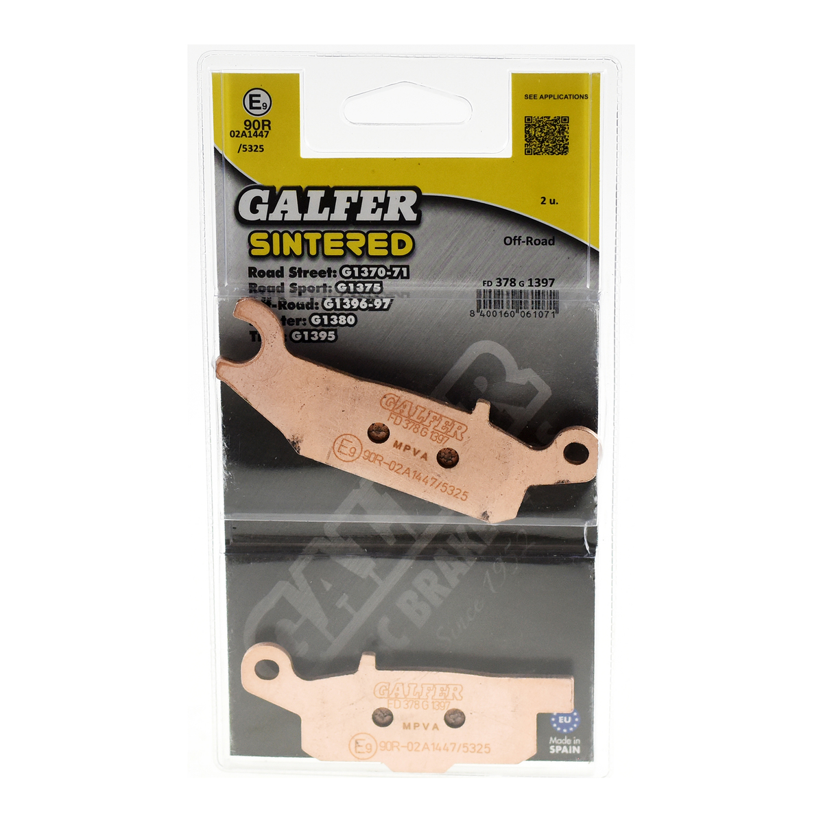 Galfer Brake Pad FD378, part number FD378G1397