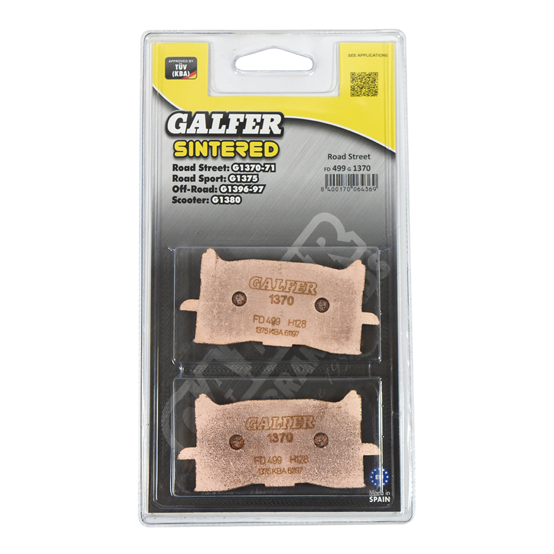 Galfer Brake Pad FD499, part number FD499G1370