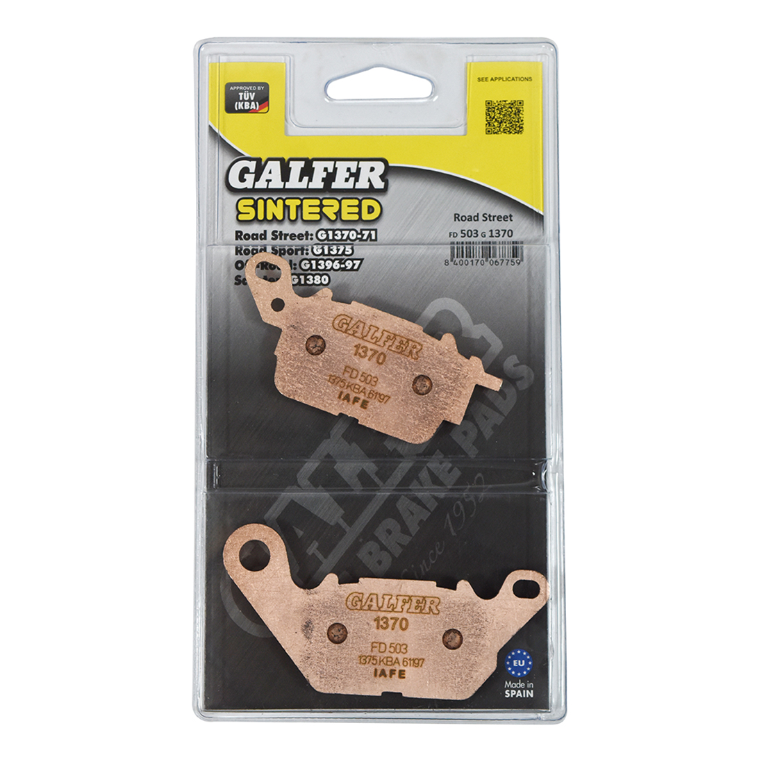 Galfer Brake Pad FD503, part number FD503G1370