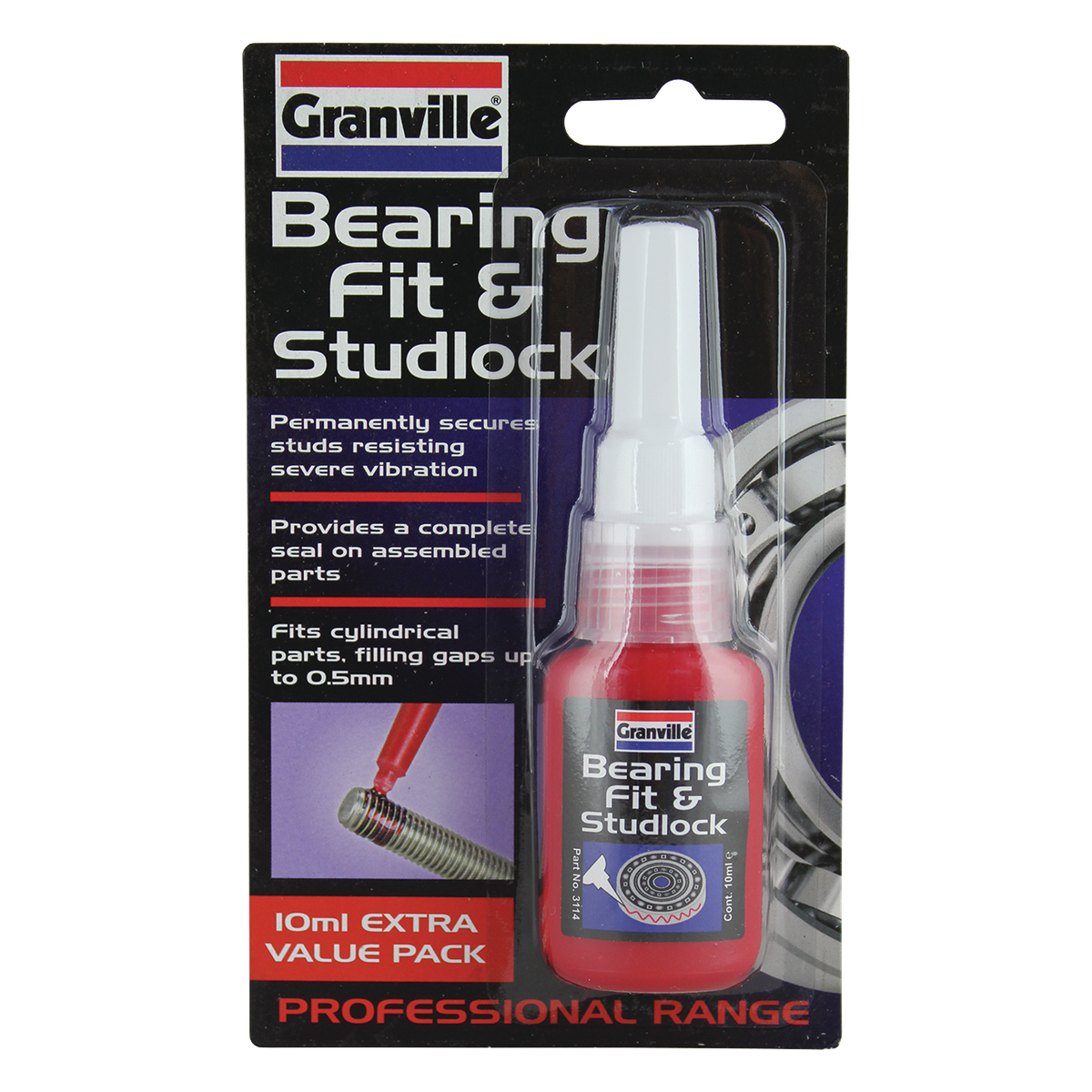 Granville Bearing Fit & Studlock 10ml, part number 3114