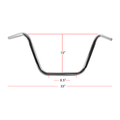 Hi Level Handlebar 7/8" Chrome 10" Rise Wide Bottom