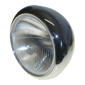 Hi Level Headlight Round Chrome Bottom Mount Bowl 7"