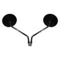 Hi Level Mirrors 10mm Black Round Left or Right