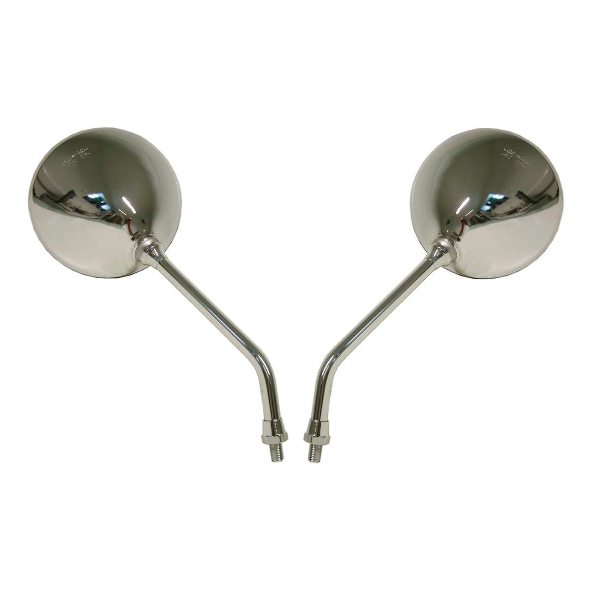 Hi Level Mirrors 10mm Chrome Round L & R Honda Custom