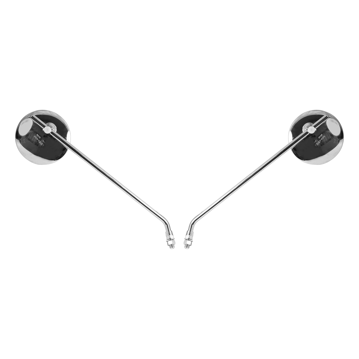 Hi Level Mirrors 10mm Chrome Round L & R Lambretta Star