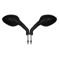 Hi Level Mirrors 8mm Black Rounded L & R Peugeot Lge Head