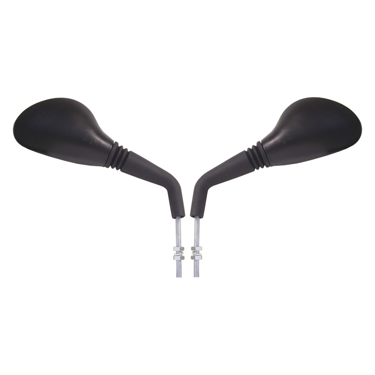 Hi Level Mirrors 8mm Black Rounded L & R Peugeot Speedfight