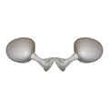 Hi Level Mirrors Fairing White Round Left & Right