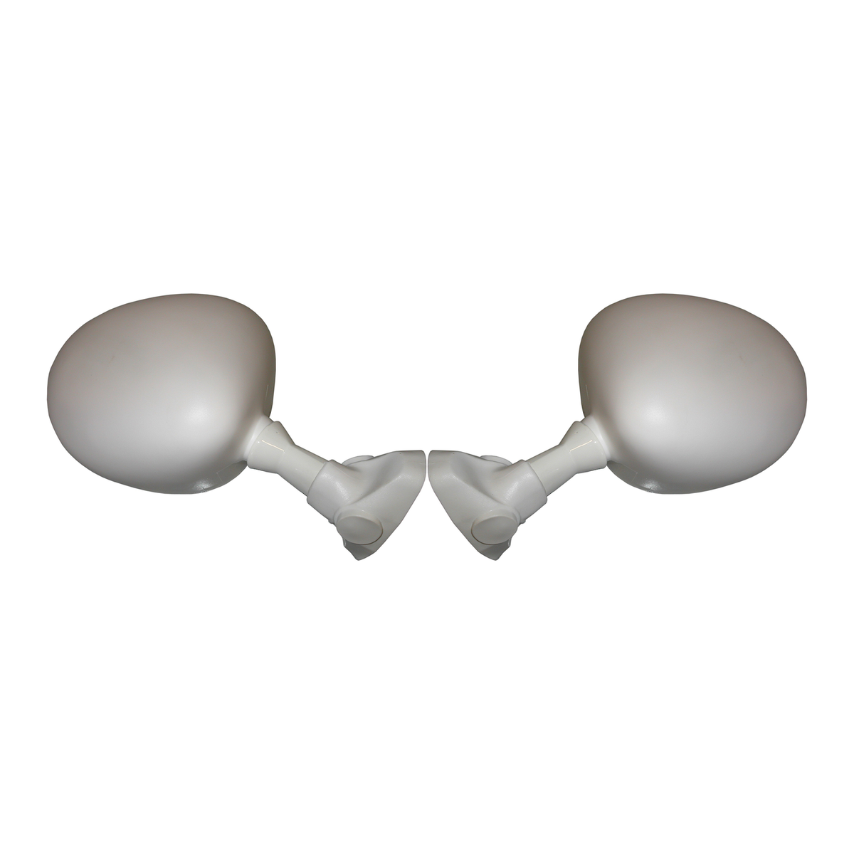 Hi Level Mirrors Fairing White Round Left & Right