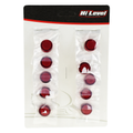 Hi Level Reflector Red Round Stick-on OD 20mm (10 Pack)
