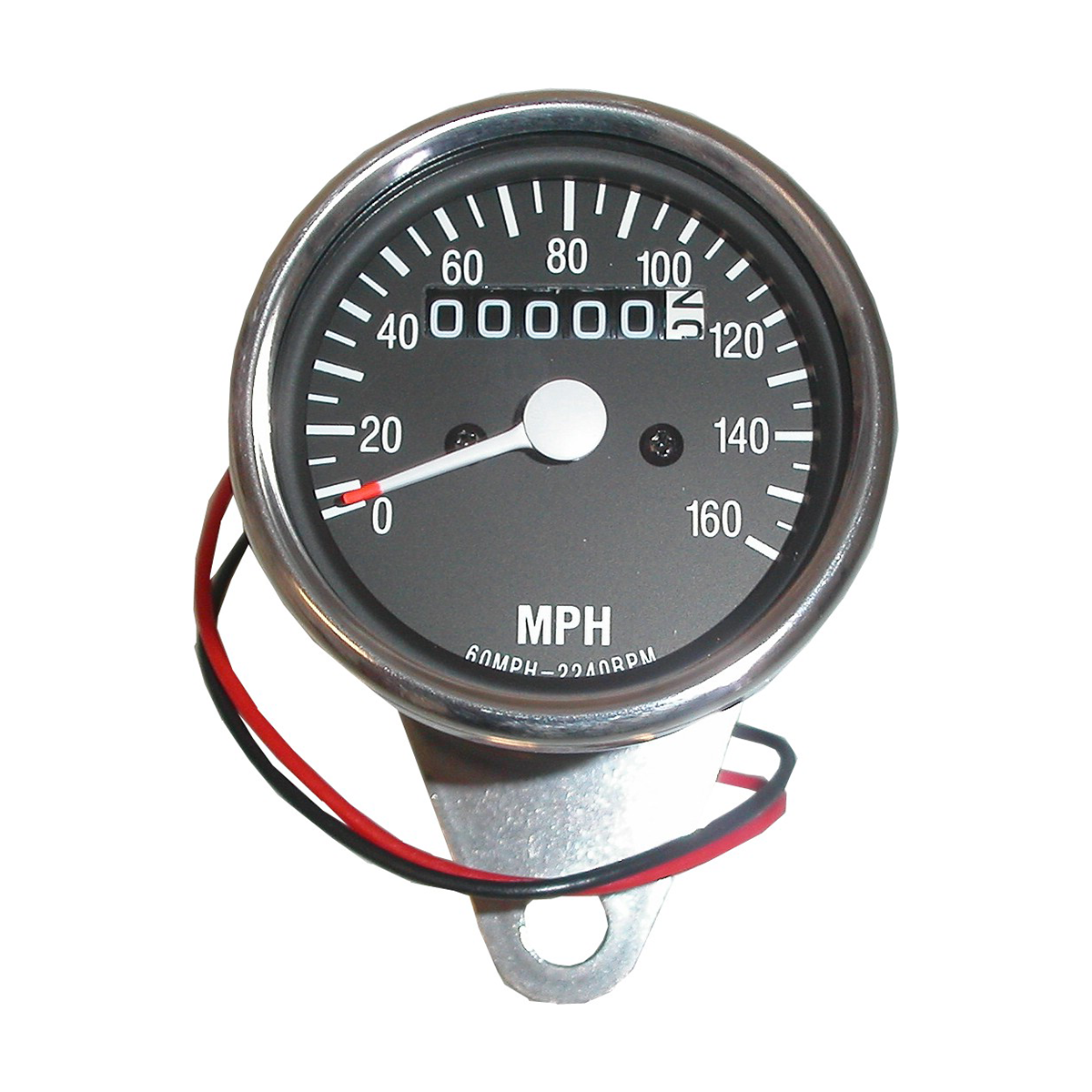 Hi Level Speedo Clock 60mm 2:1 MPH Black Clock Face
