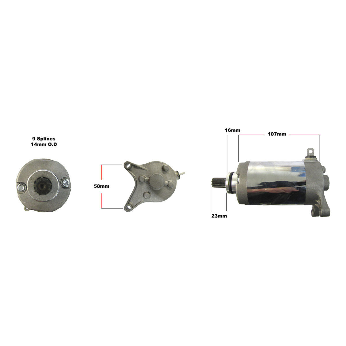 Hi Level Starter Motor XV250/XV125 Virago