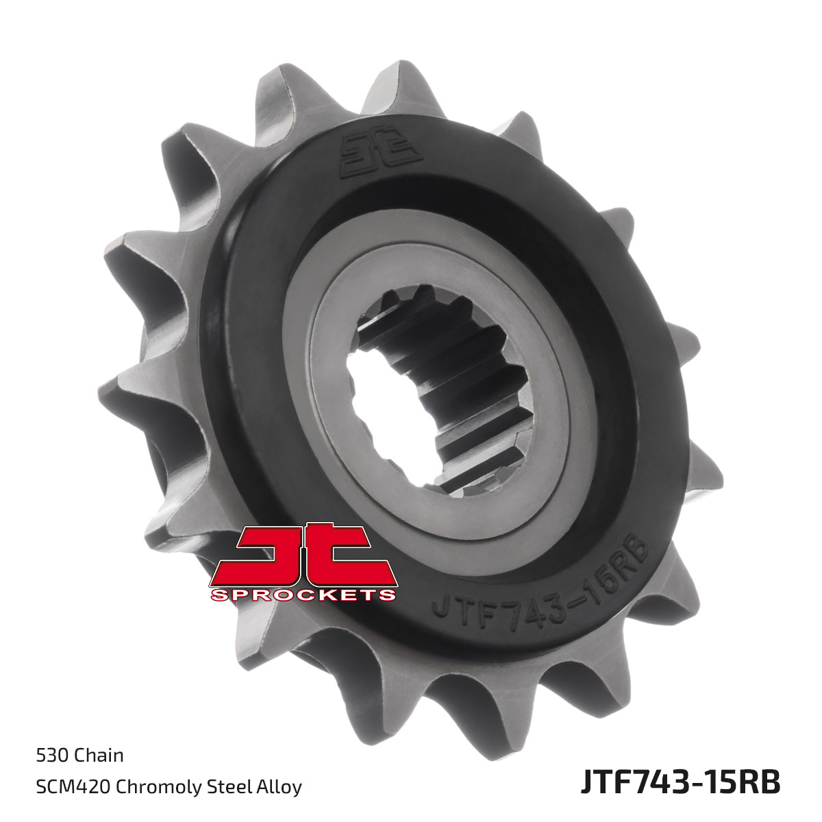 JT Front Sprocket (Rubber Cushioned) - JTF743, part number JTF743.15RB