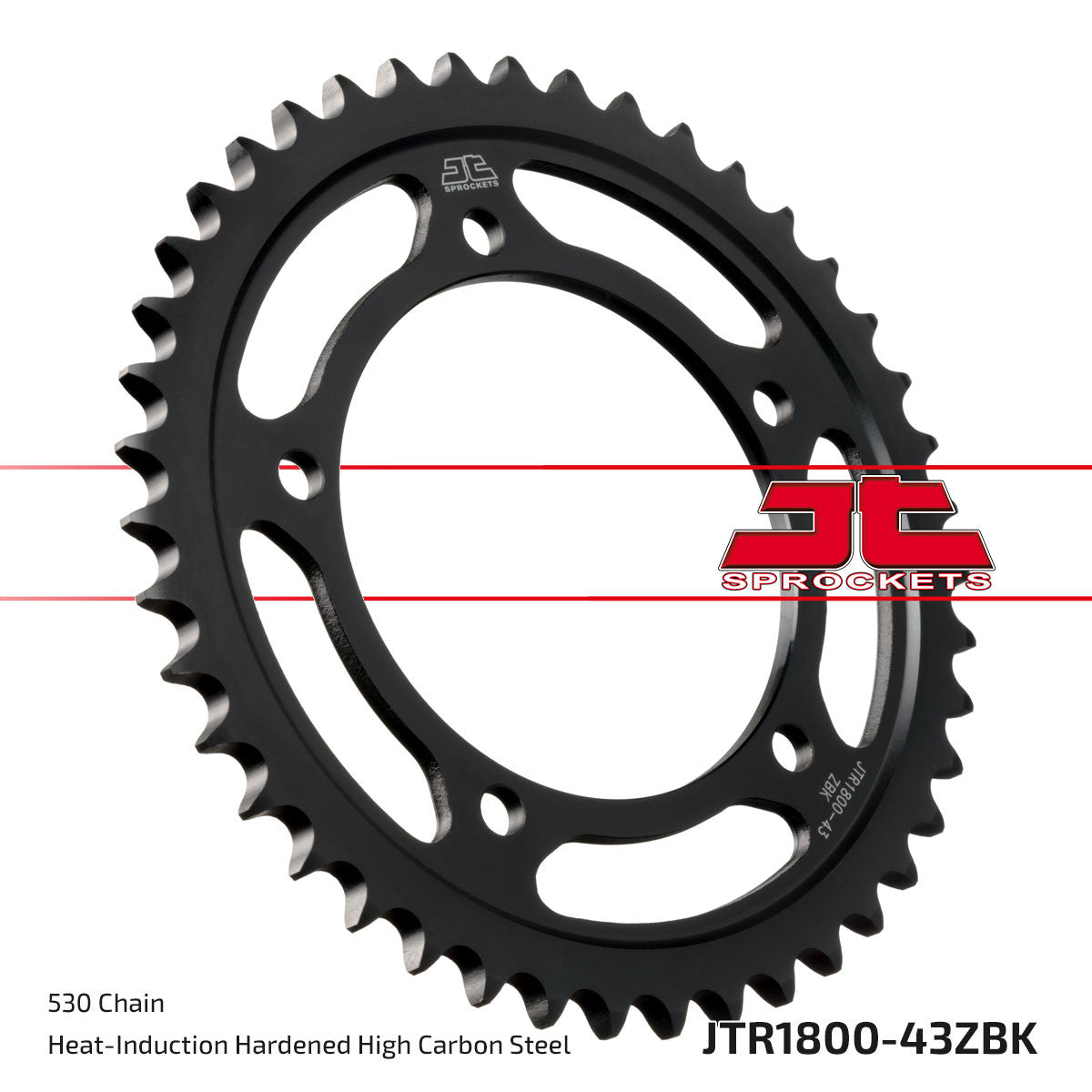 JT Rear Sprocket (Black Zinc Finish) - JTR1800, view 2