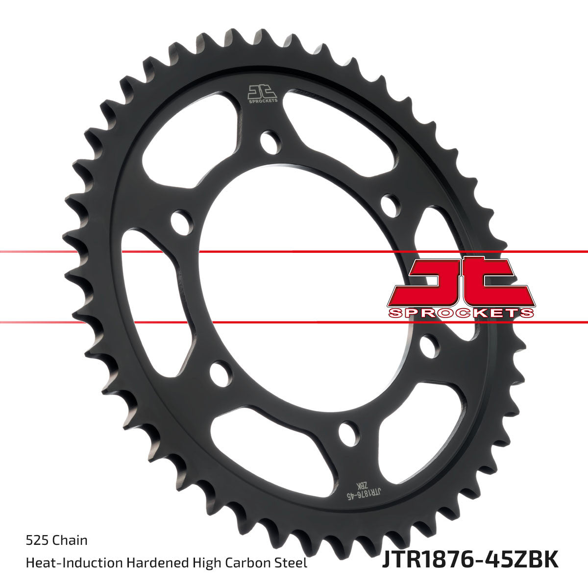 JT Rear Sprocket (Black Zinc Finish) - JTR1876, view 3