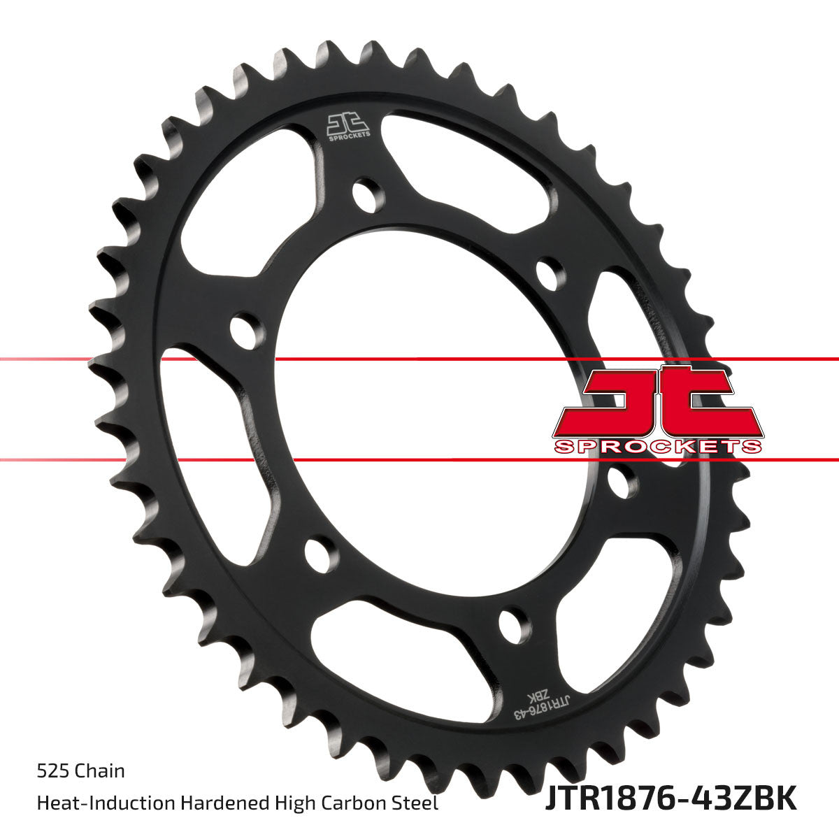 JT Rear Sprocket (Black Zinc Finish) - JTR1876