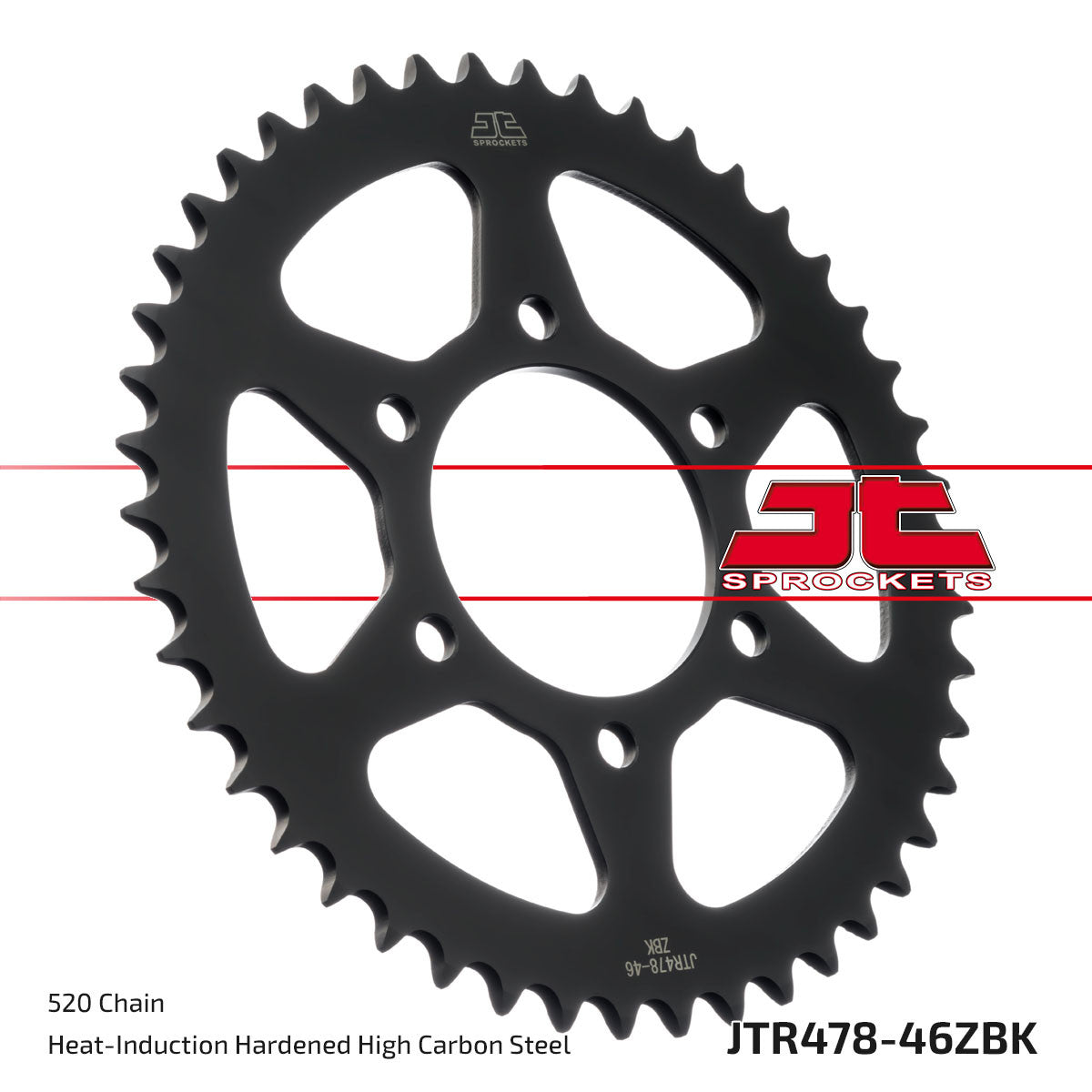 JT Rear Sprocket (Black Zinc Finish) - JTR478, view 3