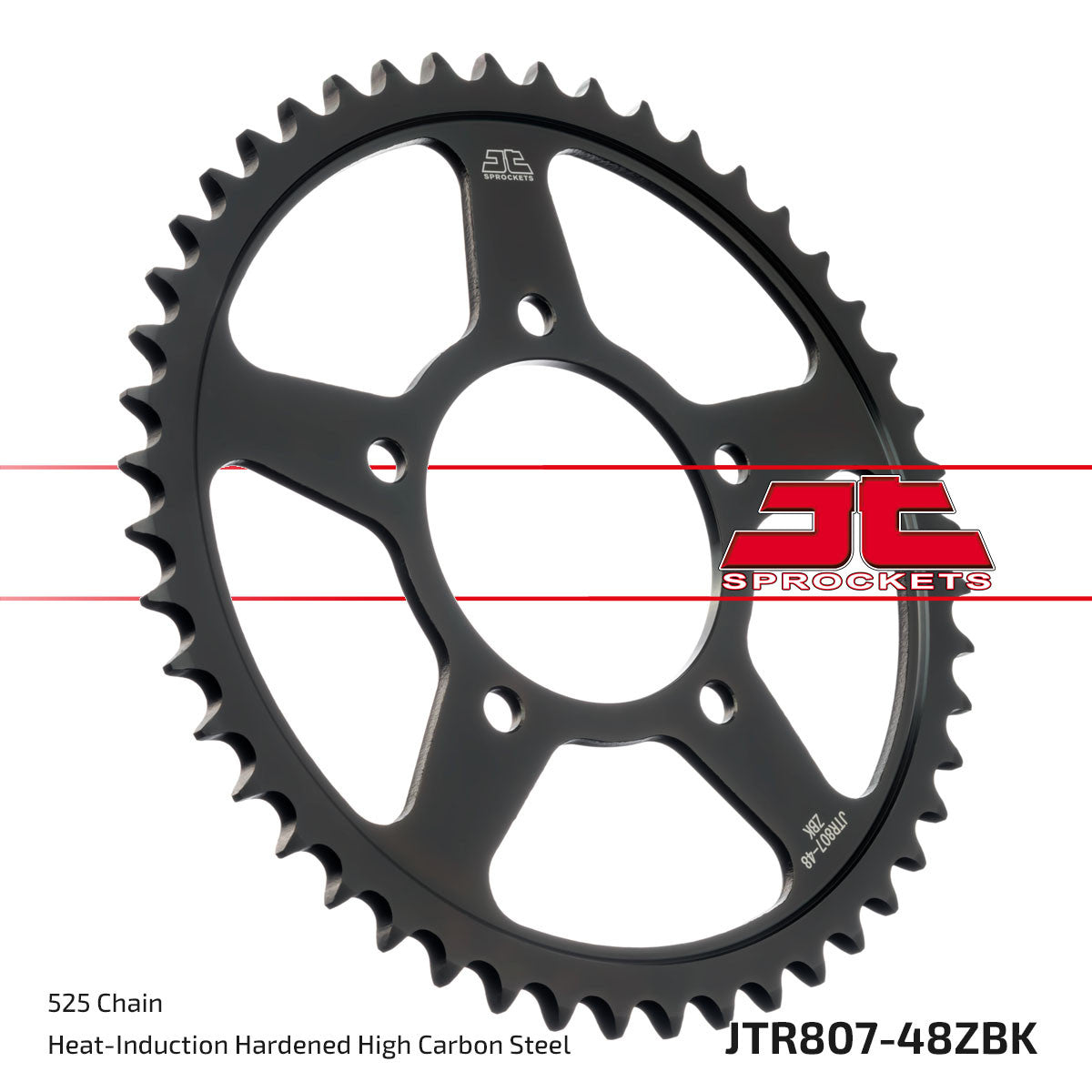 JT Rear Sprocket (Black Zinc Finish) - JTR807, view 2