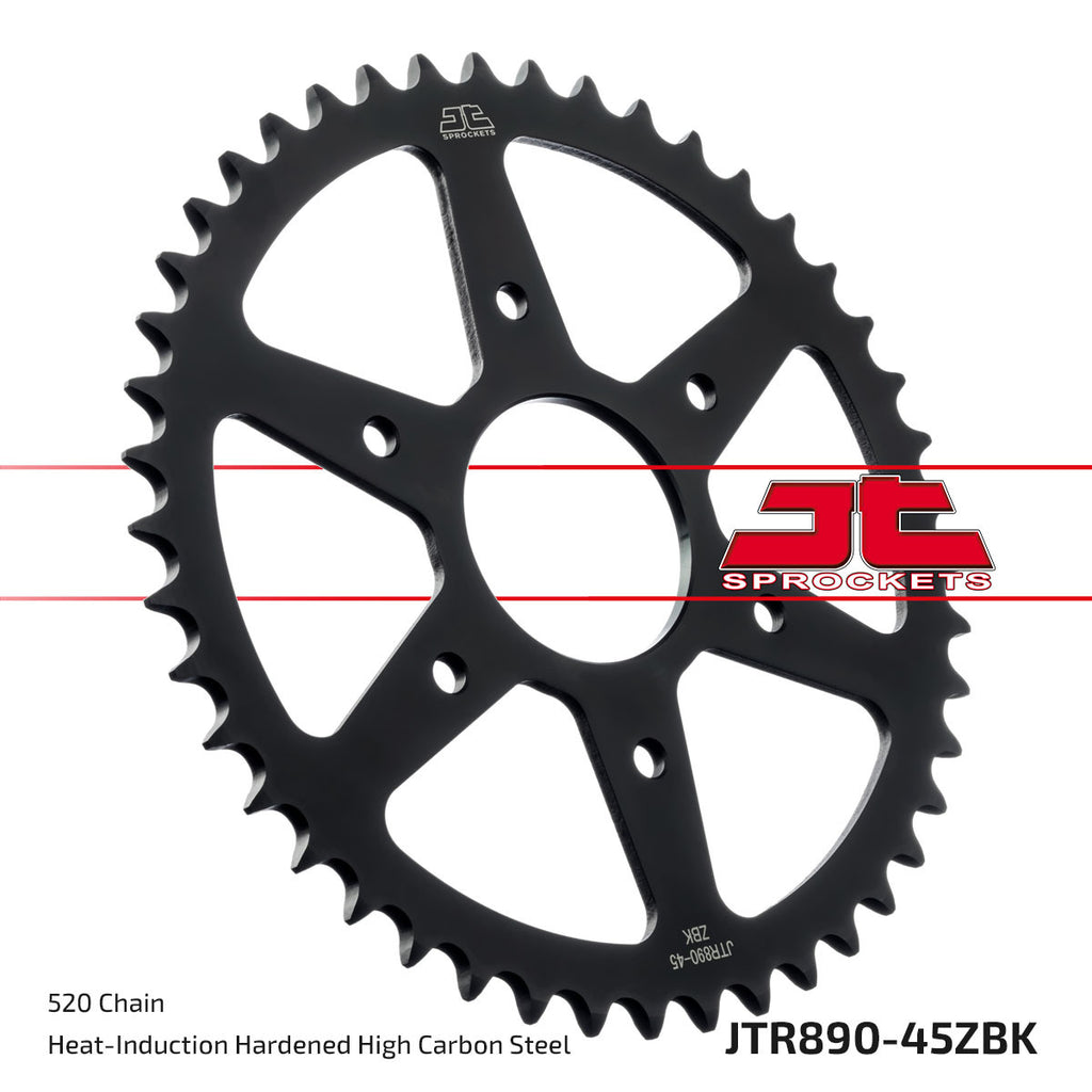 JT Rear Sprocket (Black Zinc Finish) - JTR890, view 3