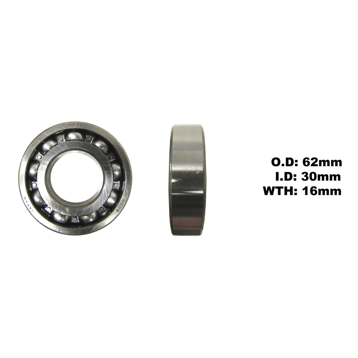 KOYO by JTEKT Bearing 6206 C4, part number 6206C4