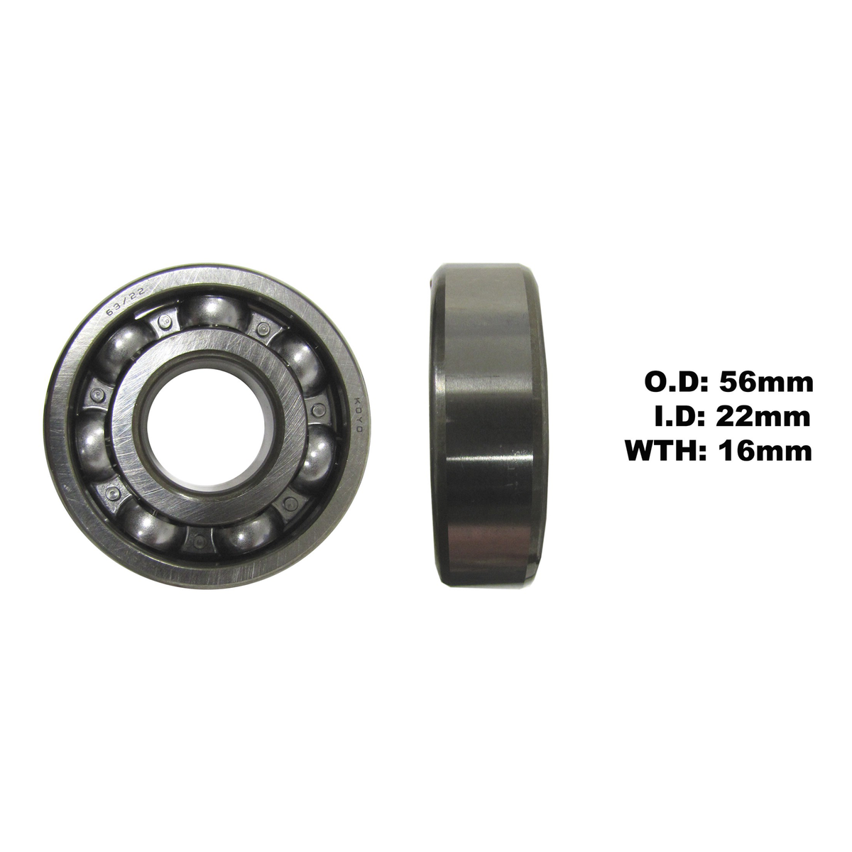 KOYO by JTEKT Bearing 63/22, part number 63/22C3