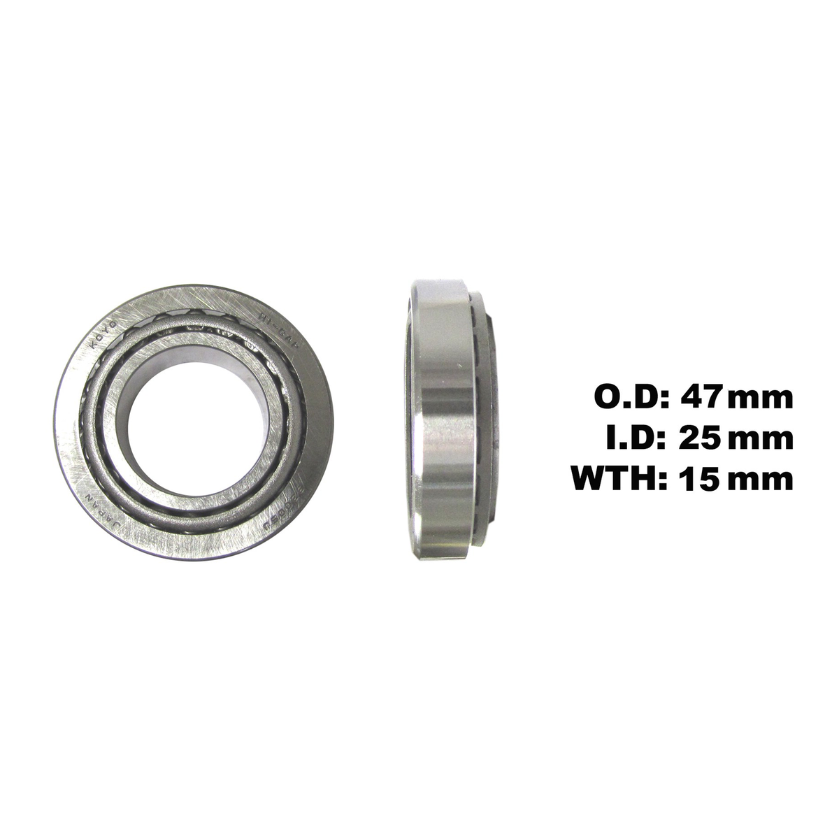 KOYO by JTEKT Steering Taper Bearing 25 x 47 x 15, part number 32005JR