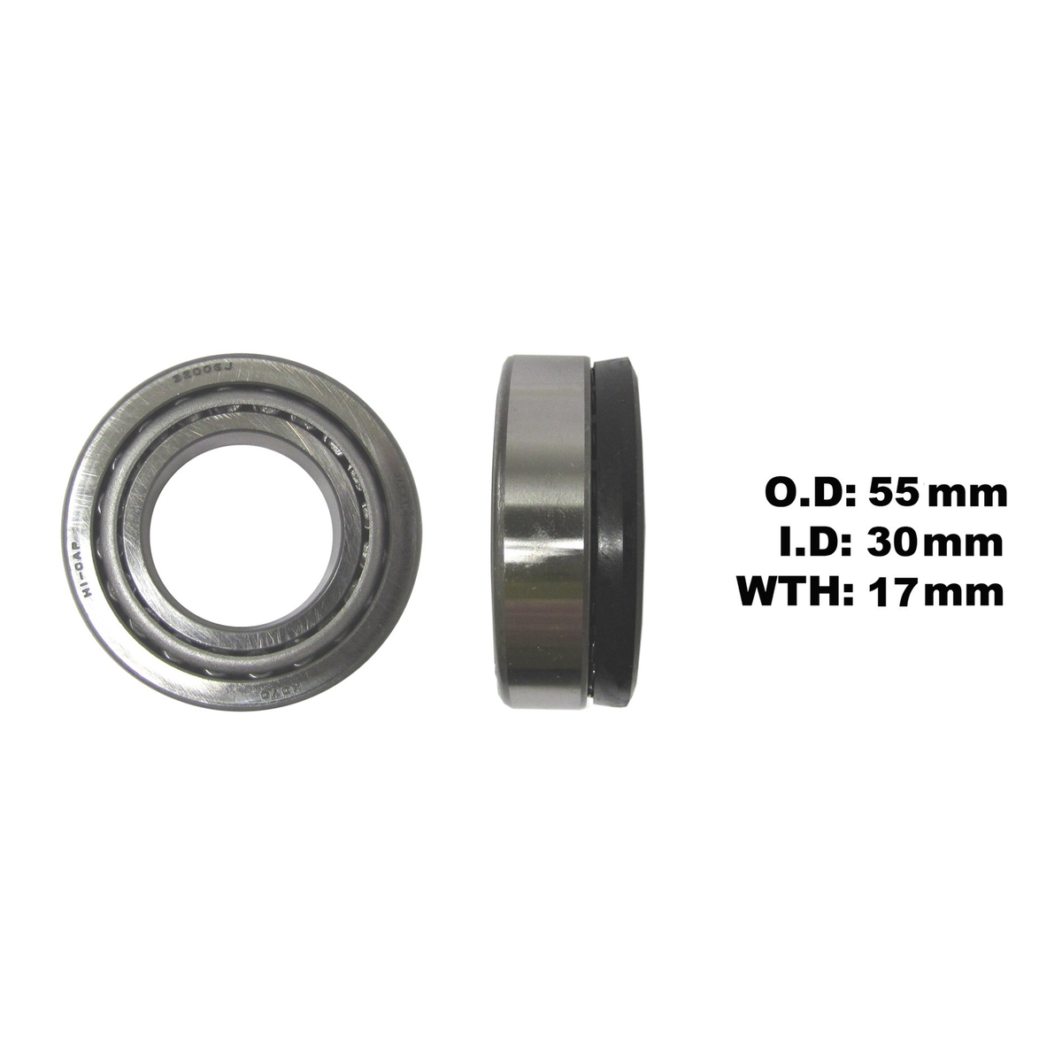 KOYO by JTEKT Steering Taper Bearing 30 x 55 x 17 With Seal, part number 32006JRRS
