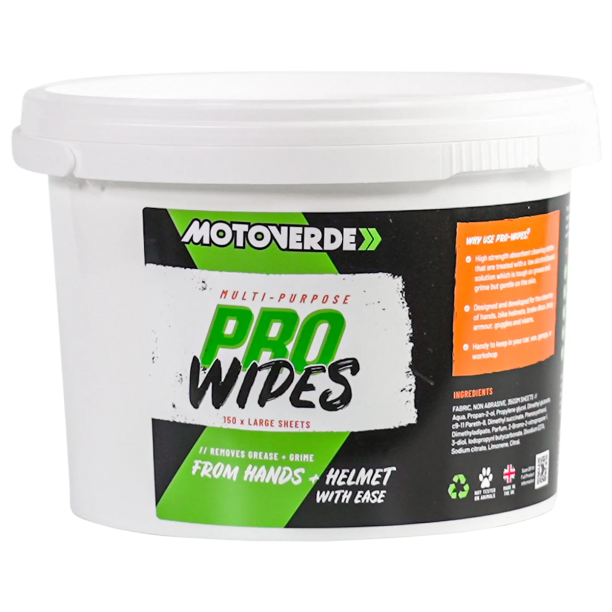 Motoverde Pro-Wipes 150 Wipes, part number DIS17