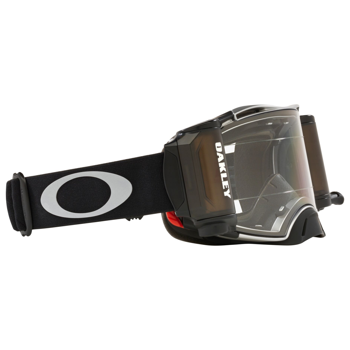Oakley Airbrake Tuff Blocks Black Gun Roll Off MX Goggle, part number OO7046-C0, view 4