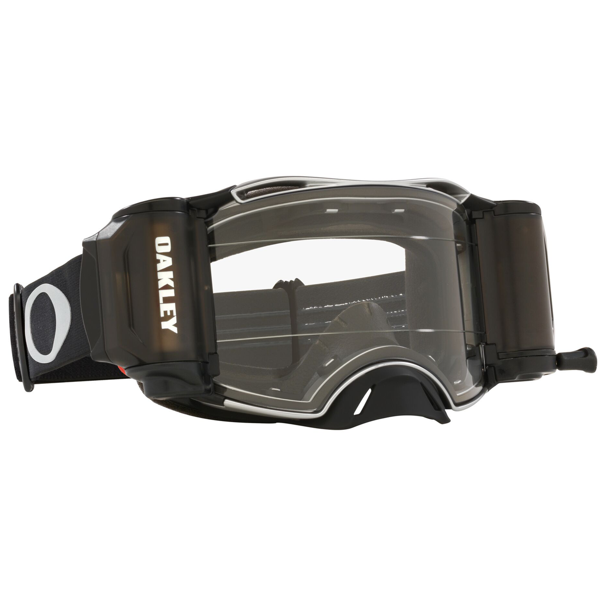 Oakley Airbrake Tuff Blocks Black Gun Roll Off MX Goggle, part number OO7046-C0