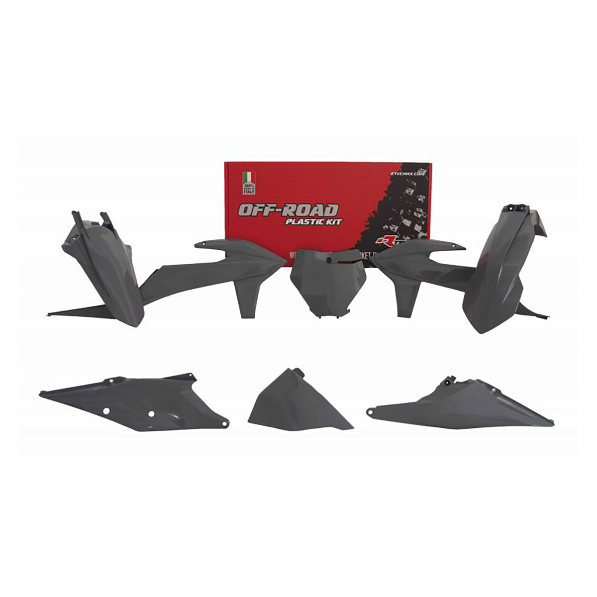 Racetech Plastic Kit KTM SX125-150-250 19-22 (6 pcs), part number R-KITKTM-GR0-599