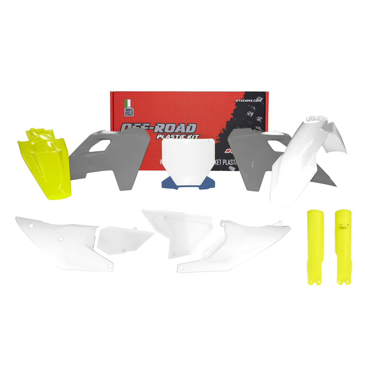 Racetech Plastic Kit TC125/250/300/350/450 23-24 (8 pcs), part number R-KITHSQ-OEM-823