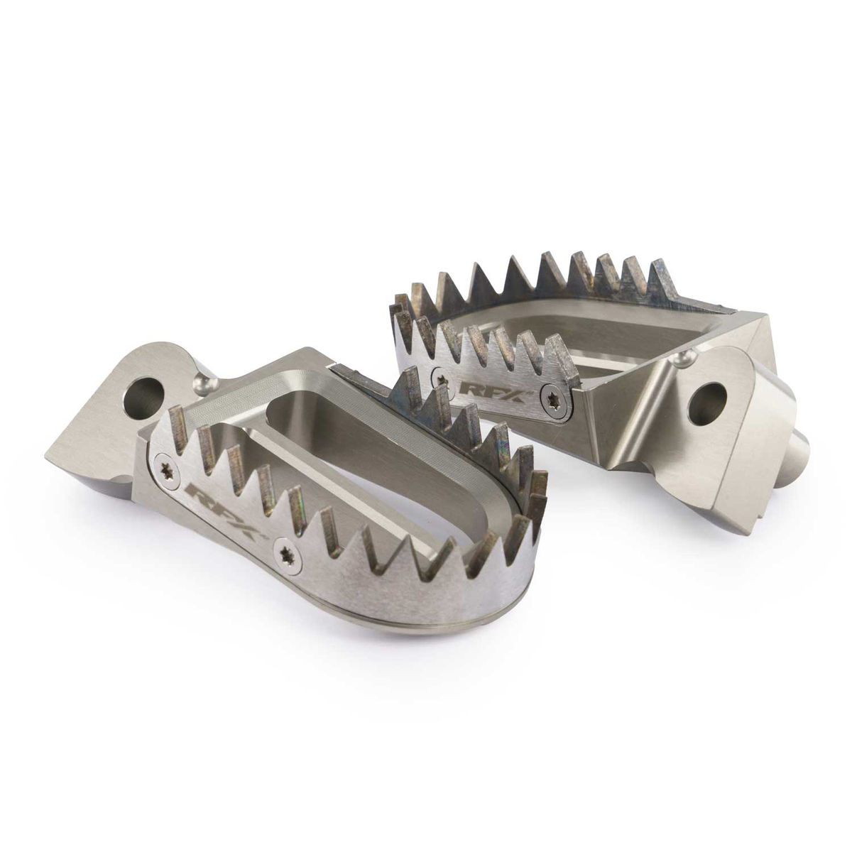 RFX Pro Footrests Ti/Alu YZ65/85/125/250 YZF250/450, part number FXFR 40100 99TA