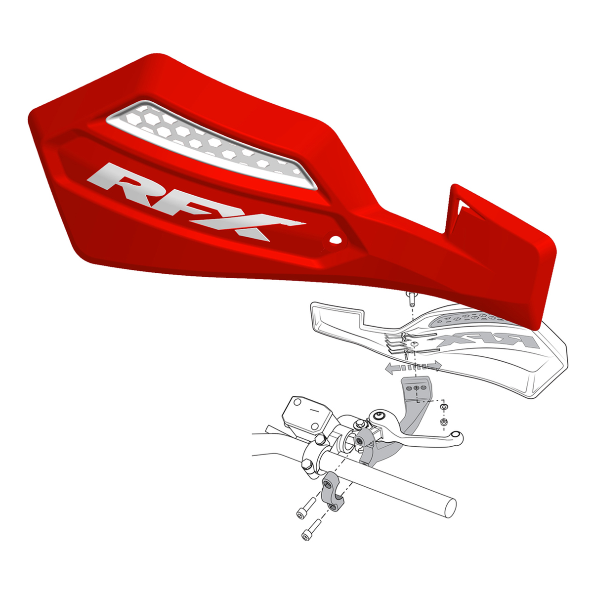 RFX Race Handguard Inc Fitting Kit, view 2