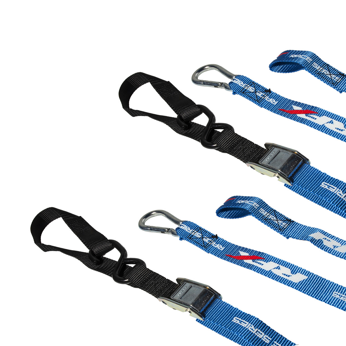 RFX Race Tie Downs with extra loop and carabiner clip, view 6