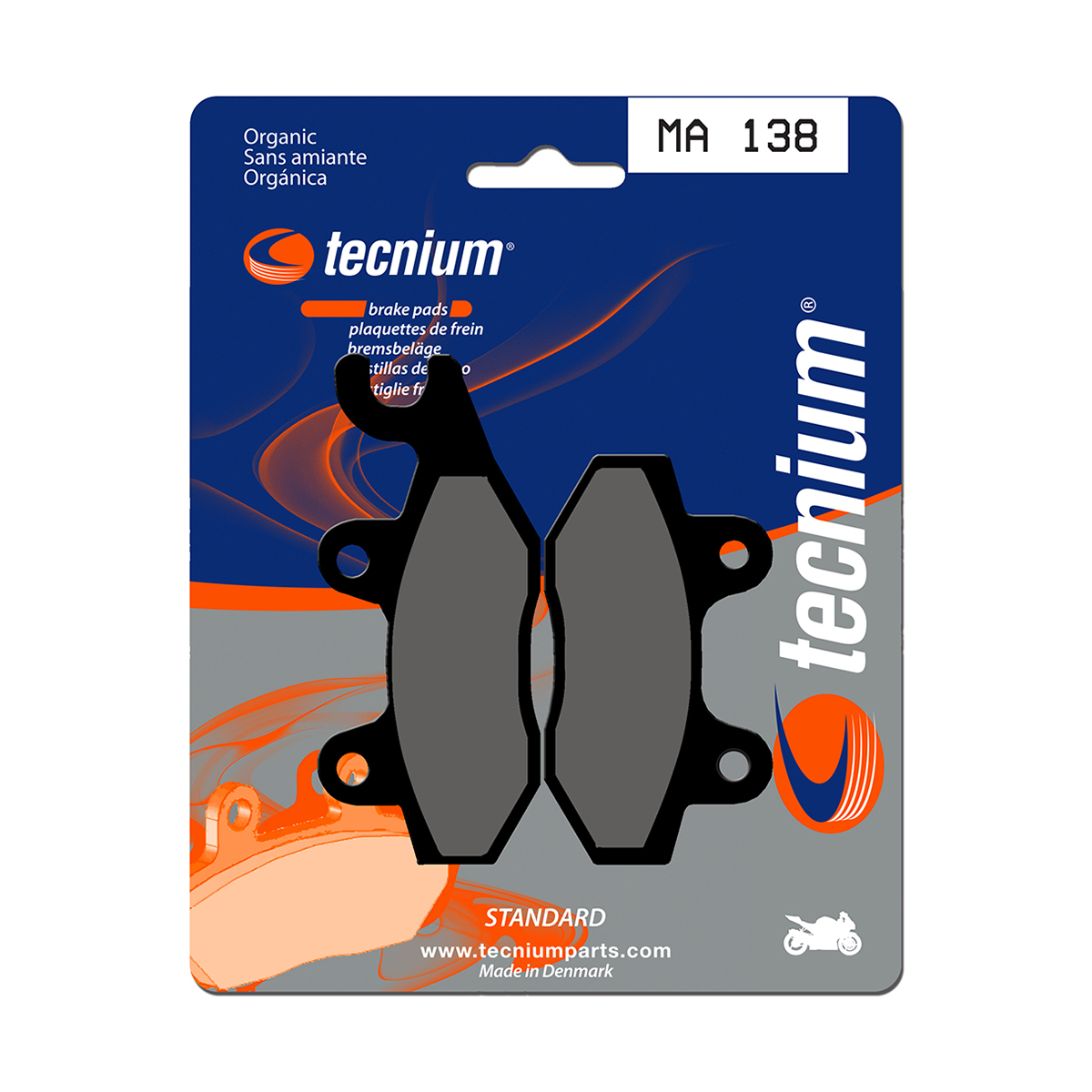 Tecnium Brake Pads MA138 Organic (Front/Rear)