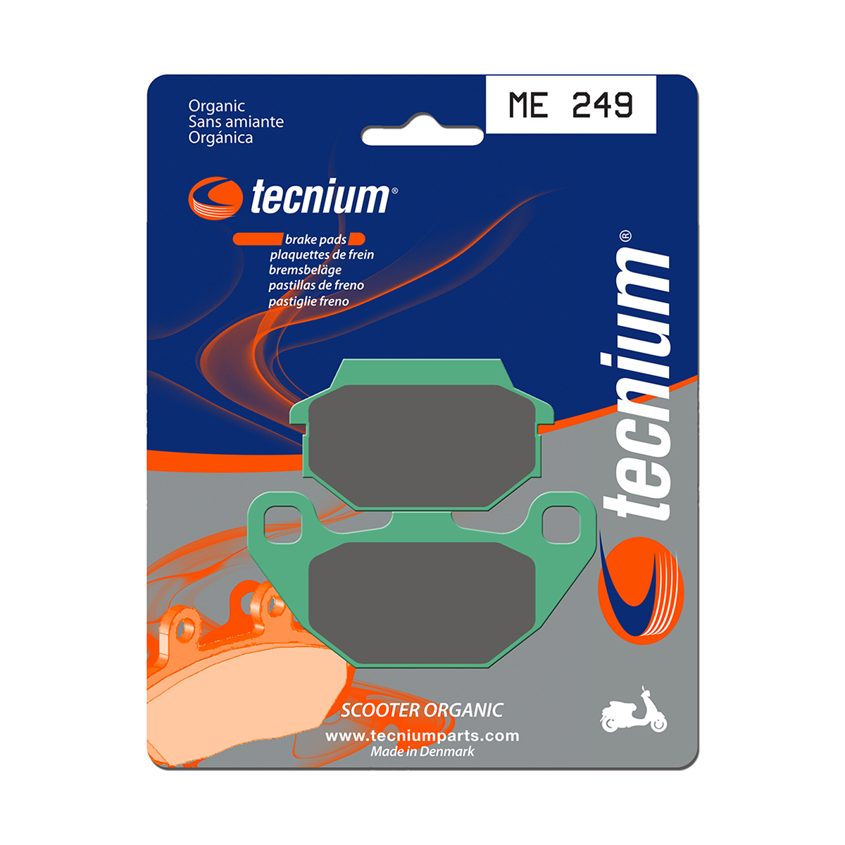 Tecnium Brake Pads ME249 Organic