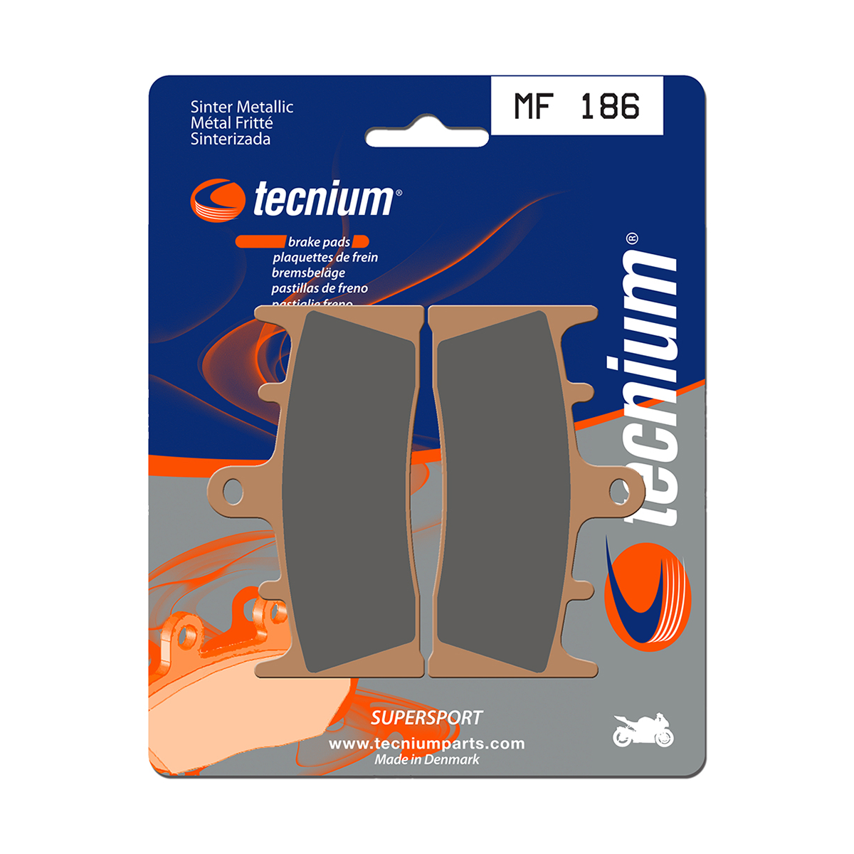 Tecnium Brake Pads MF186 Sintered Metal (Front)