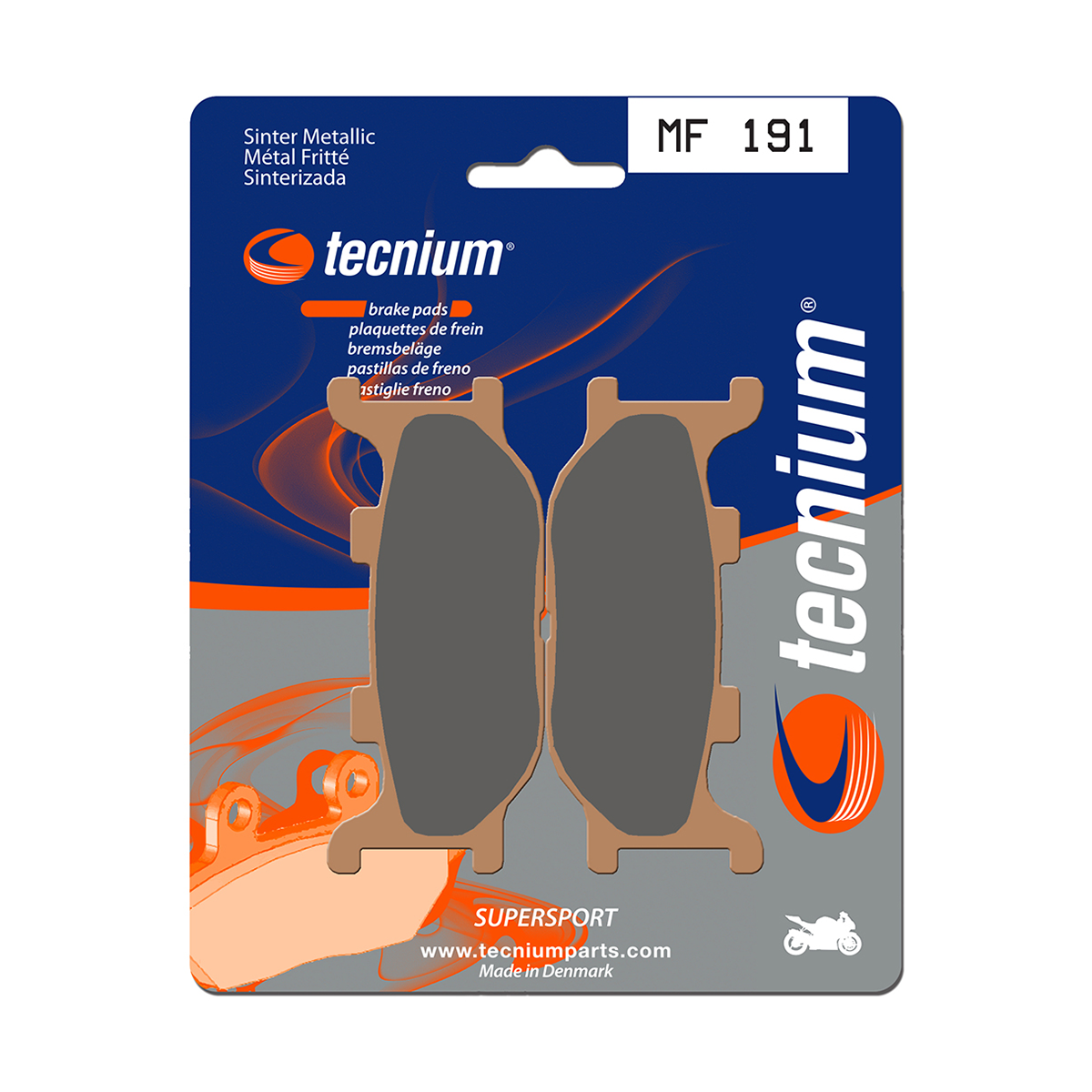 Tecnium Brake Pads MF191 Sintered Metal (Front)