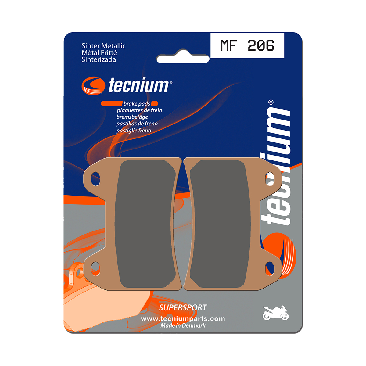 Tecnium Brake Pads MF206 Sintered Metal (Front)