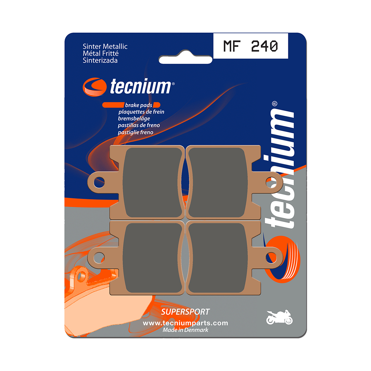 Tecnium Brake Pads MF240 Sintered Metal (Front)
