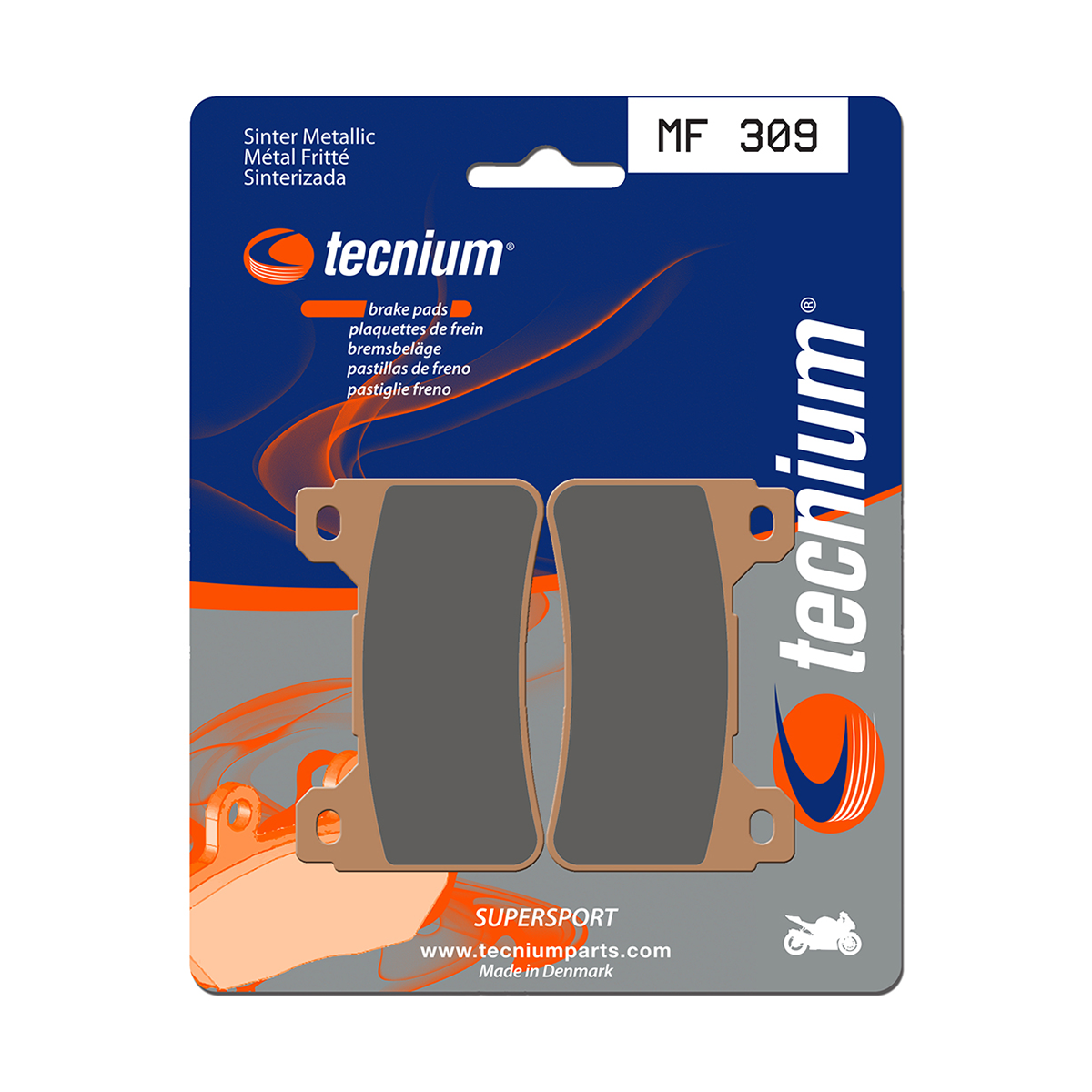 Tecnium Brake Pads MF309 Sintered Metal (Front)