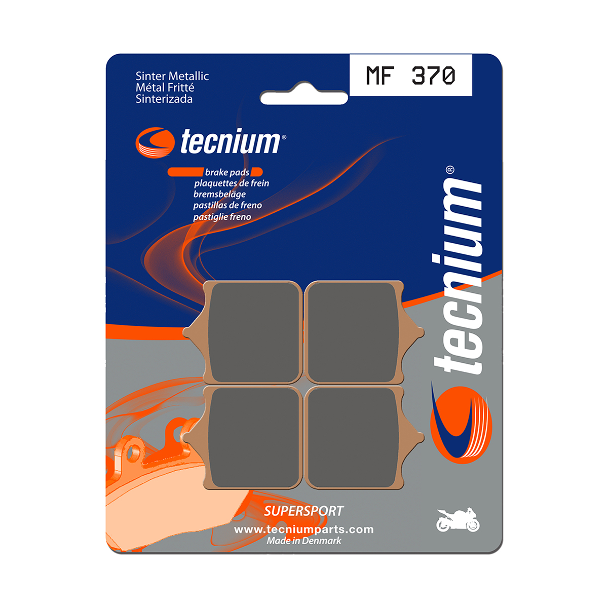 Tecnium Brake Pads MF370 Sintered Metal (Front)