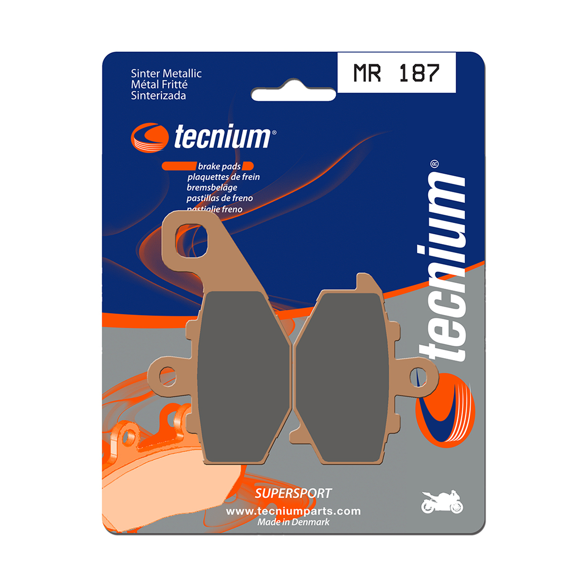 Tecnium Brake Pads MR187 Sintered Metal (Rear)