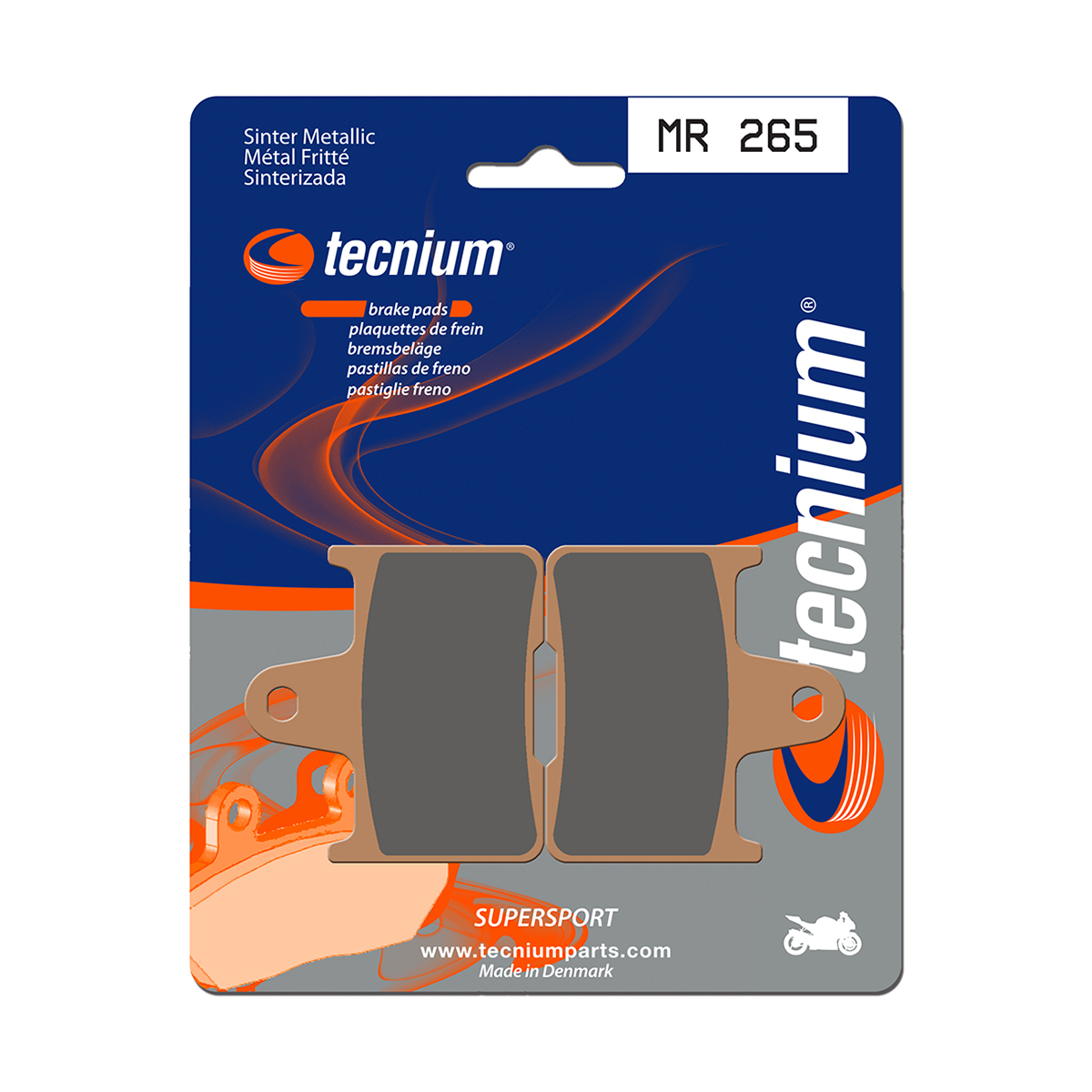 Tecnium Brake Pads MR265 Sintered Metal (Rear)